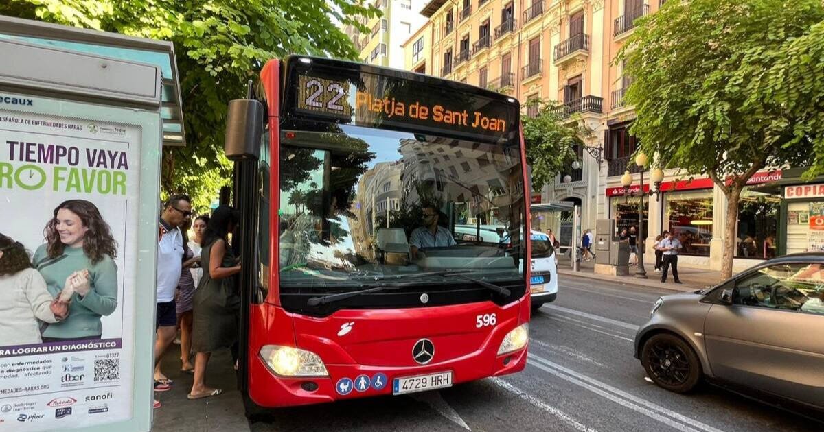 El transporte público de Alicante experimenta un aumento del 30