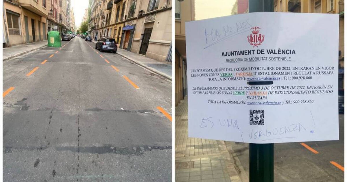 La zona naranja y verde vacía Ruzafa de coches en su primer día ...