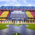 Imagen de Mestalla homenajeando a las víctimas de la DANA.