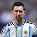 ATLANTA, GEORGIA - JULY 07: Lionel Messi #10 of Argentina  during the FIFA World Cup 2026 Round of 16 match between Argentina and Egypt at Atlanta Stadium on July 07, 2026 in Atlanta, Georgia. (Photo by Justin Setterfield/Getty Images)