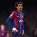 BARCELONA, SPAIN - OCTOBER 25: Lamine Yamal of FC Barcelona looks on during the LaLiga EA Sports 2026/27 match between FC Barcelona and Real Madrid at Spotify Camp Nou on October 25, 2026 in Barcelona, Spain. (Photo by David Ramos/Getty Images)