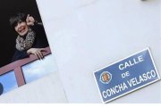 Concha Velasco y su calle en su Valladolid natal.