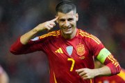 Alvaro Morata celebra su gol ante Serbia