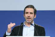 El portavoz del PP, Borja Sémper, durante una rueda de prensa posterior al Comité de Dirección del PP.