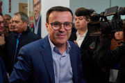 Miguel Ángel Gallardo durante la noche electoral