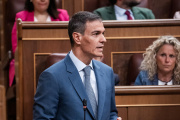 El presidente del Gobierno, Pedro Sánchez, durante una sesión plenaria en el Congreso.
