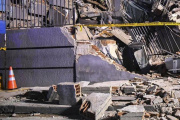 Edificio derrumbado por los terremotos en Venezuela.