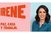 Cartel de Podemos con Irene Montero a la cabeza para las elecciones del 29-N