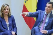 Pedro Sanchez y Pilar Alegría