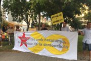 Pancarta de defensa de los políticos catalanes presos a los que la Fiscalía les acusará de rebelión.