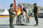 La Bellea del Foc, Aleida González, en la jura de Bandera.