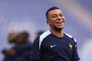 Mbappé, en el último entrenamiento de la selección francesa previo a su partido de cuartos de final de la Eurocopa.