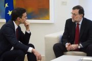 Rajoy y Sánchez este miércoles en La Moncloa.