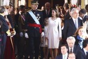 Los Reyes en el Congreso durante el solemne acto de su Coronación