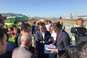 El alcalde Carlos González ya pidió agilidad en las obras del AVE en la visita del ministro de Fomento, Íñigo de la Serna, a la estación de Matola.