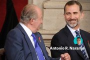 El Rey Felipe y el Rey Juan Carlos, en 2015