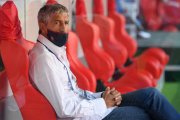 Quique Setién, antes de uno de sus últimos partidos como entrenador del FC Barcelona.