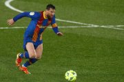 Messi, bajo la lluvia, en el clásico del pasado sábado.