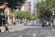 Imagen tomada este domingo en la Rambla Méndez Núñez