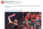 Así felicitó a sus jugadores el Athletic Club.