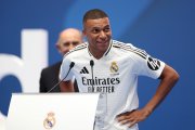 Kylian Mbappé, durante un momento de su presentación