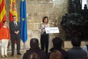 Imagen de la consellera de Sanidad, Carmen Montón, en el Palau de la Generalitat