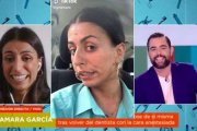 Tamara García, durante su conexión con 'Zapeando'.