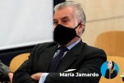 Bárcenas durante la primera sesión del juicio que ha arrancado este lunes.