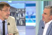 Juan Carlos Monedero y Javier Ortega Smith en una tertulia de Telecinco.