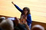 Mónica Oltra reaparece en la asamblea de Iniciativa