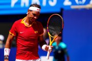 Rafa Nadal, en el partido de este lunes ante Djokovic en París.