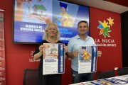 Beatriz Pérez- Hickman, concejala de Bienestar Social y Bernabé Cano, alcalde de La Nucía en la presentación de las nuevas líneas de ayuda