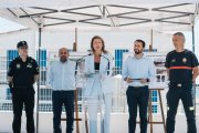 La alcaldesa de Castellón, Begoña Carrasco, ha presentado esta mañana el dispositivo antinundaciones con el que cuenta la ciudad de Castellón