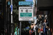 Un cartel indica la zona de bajas emisiones 360 del Distrito Centro, a 17 de septiembre de 2024,.