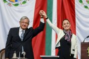 La presidenta de México, Claudia Sheinbaum, y el expresidente AMLO