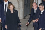 Juan Carlos I y Doña Sofía, en el funeral de Juan Gomez Acebo el pasado 8 de septiembre.