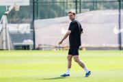 Frenkie de Jong, durante un entrenamiento del Barcelona.