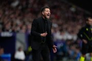 Simeone, en el derbi del pasado domingo.