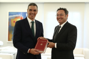 Pedro Sánchez junto a Álvaro García Ortiz, el fiscal general