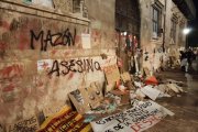 Pintada en el Palau de la Generalitat