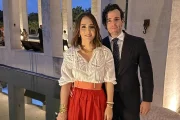 Tamara Falcó e Íñigo Onieva en la boda de Alonso Aznar en México.