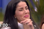 Ana Herminia se rompió en lágrimas cuando vio las críticas de su marido, Ángel Cristo.