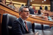 El ministro de la Presidencia, Justicia y Relaciones con las Cortes, Félix Bolaños, en el Congreso de los Diputados.