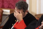 (Foto de ARCHIVO)
El fiscal general del Estado, Álvaro García Ortiz, durante la toma de posesión de Escrivá como consejero nato del Consejo de Estado, en la sede del Consejo de Estado, a 7 de noviembre de 2024, en Madrid (España). Durante el acto, presidido por la presidenta del Consejo de Estado, a Escrivá, exministro del Gobierno de Pedro Sánchez, le han apadrinado la consejera permanente, María Luisa Carcedo y el consejero nato y director de la Real Academia Española, Antonio Muñoz Machado.

Eduardo Parra / Europa Press
07/11/2024