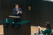 La jefa de la oposición del Ayuntamiento de Madrid y portavoz del grupo municipal de Más Madrid, Rita Maestre, y el alcalde de Madrid, José Luis Martínez Almeida, intervienen durante una sesión ordinaria del Pleno municipal, en el Palacio de Cibeles, a 25 de febrero de 2025, en Madrid (España). El Pleno municipal ha debatido y votado durante una sesión ordinaria el plan especial para las obras del Circuito de Fórmula 1.

Carlos Luján / Europa Press
25 FEBRERO 2025;AYUNTAMIENTO;MADRID;VOTA;PLAN ESPECIAL;CIRCUITO;FÓRMULA 1
25/2/2025