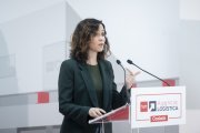 La presidenta de la Comunidad de Madrid, Isabel Díaz Ayuso, interviene durante la presentación de la nueva Agencia Logística de la región, a 28 de febrero de 2025, en Coslada, Madrid (España). El antiguo Centro de Transportes de Coslada (CTC) se ha convertido en la nueva Agencia Logística de la Comunidad de Madrid, una nueva entidad que seguirá coparticipada por el gobierno autonómico y el Ayuntamiento de Coslada, que pretende convertir a Madrid en hub logístico de referencia mundial.

Alberto Ortega / Europa Press
28 FEBRERO 2025;AYUSO;AGENCIA LOGISTICA
28/2/2025