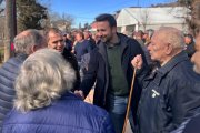 El presidente del Partido Popular de Asturias, Álvaro Queipo, en la feria de Corao.