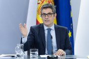 Archivo - El ministro de la Presidencia, Justicia y Relaciones con las Cortes, Félix Bolaños, durante una rueda de prensa posterior al Consejo de Ministros, en el Palacio de La Moncloa, a 4 de junio de 2024, en Madrid (España). 