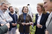 La secretaria general del PP, Cuca Gamarra, en su visita a Castelló.