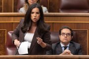 La portavoz de VOX en el Congreso, Pepa Millán, interviene en una sesión en el Congreso.